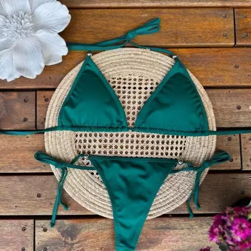 Asoleador brasilero color jade con balines removibles