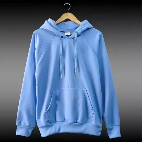 HOODIE DEPORTIVO UNISEX AZUL BEBE
