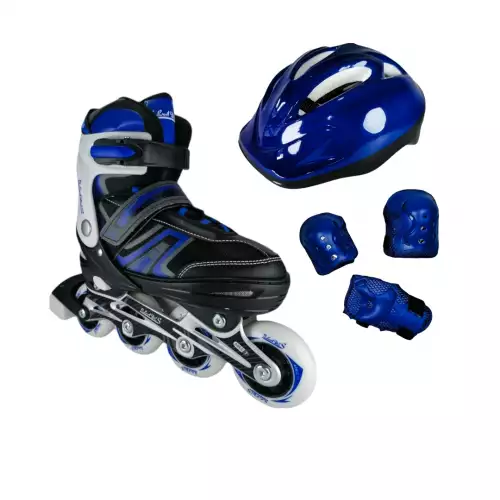 Patines En Linea Ajustables Kit Blades Con Protecciones Azul
