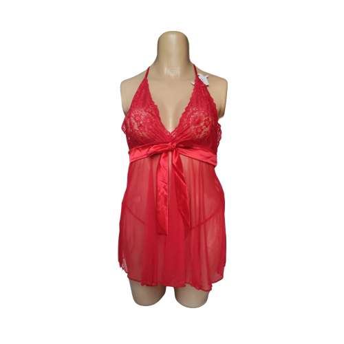 Baby Doll Lenceria Femenina Con tanga L-XL ROJO 011 La Plaza