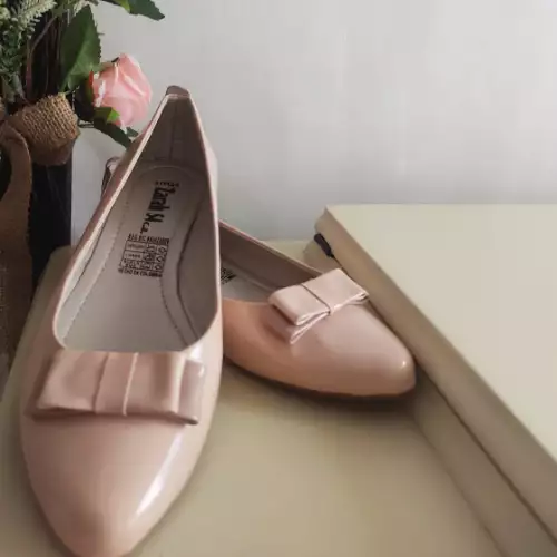 Baleta elegante rosa sintética talla 37 para mujer