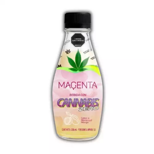 Bebida CBD sin azúcar sabor maracuyá mango 335 ml