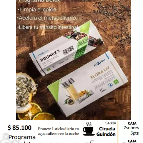 Bebida detox Prunex y Floraliv programa completo