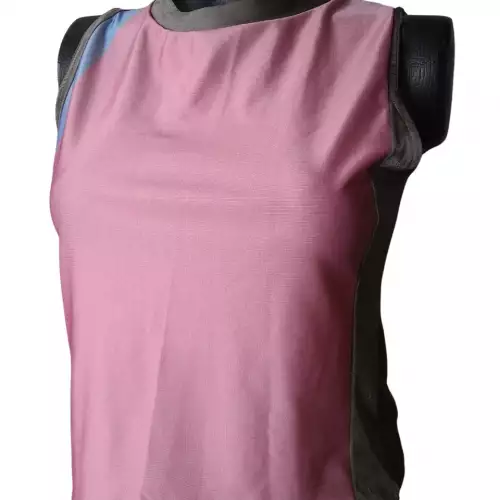 Blusa licrada Ordiri Textil managa sisa Mujer Adultos, Tecnica Patchwork, Casual rosa gris lila
