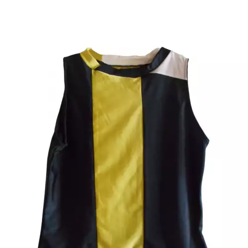 Blusa licrada Ordiri Textil Mujer Adultos, Tecnica Patchwork, Casual negro verde