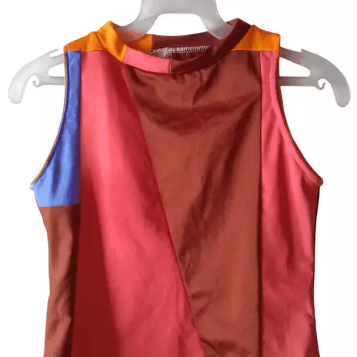 Blusa licrada Ordiri Textil Mujer Adultos, Tecnica Patchwork, Casual fucsia ocre