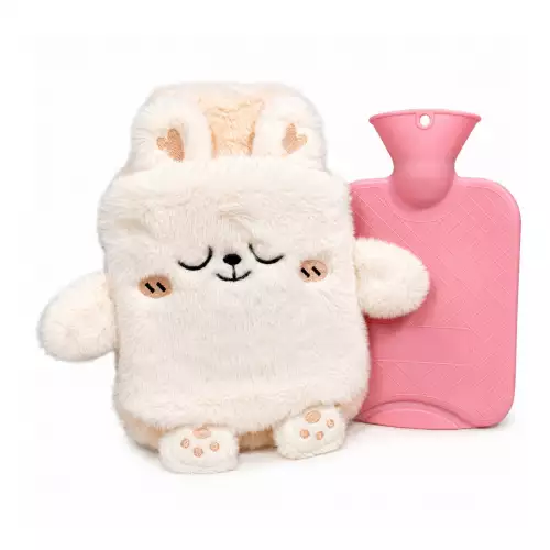 Bolsa Agua Caliente 1000ml Para Cólicos Menstruales - Cute Osito Beige