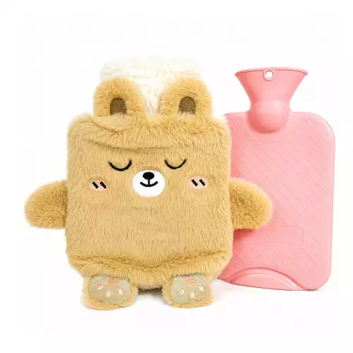 Bolsa Agua Caliente 1000ml Para Cólicos Menstruales - Cute Osito Café