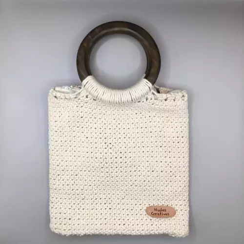 BOLSO DE MANO EN MACRAME FRIDA