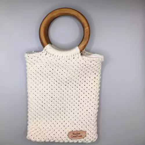 BOLSO DE MANO EN MACRAME MILU