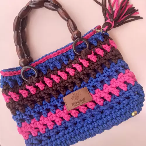 Bolso en Cordón tejido a crochet VICTORIA