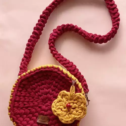 Bolso en Trapillo tejido a crochet LUNA