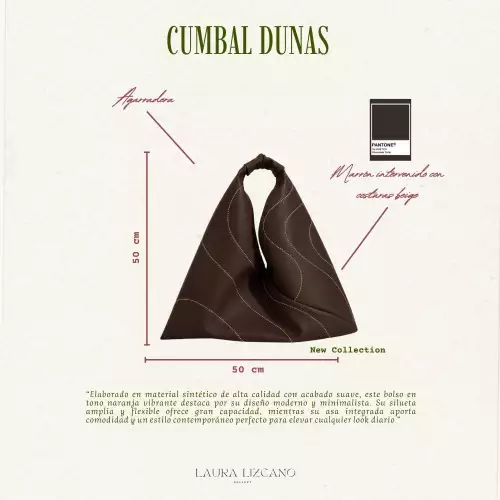 Bolso femenino tipo cuero Cumbal Dunas tono Marrón