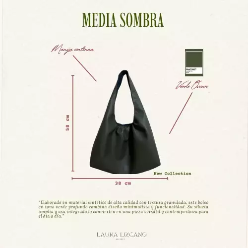 Bolso para mujer tipo cuero tono oliva versátil