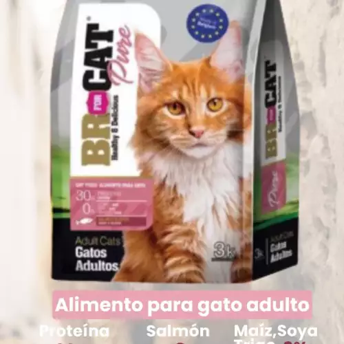 BR FOR CAT Adulto Salmón – ¡Piel Sana y Pelaje Radiante para tu Michi!  X KILO