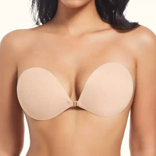Brasier autoadhesivo sin tiras COPA B  Beige ajuste seguro