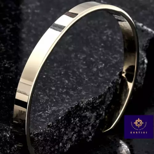 Brazalete Liso ajustable en oro laminado