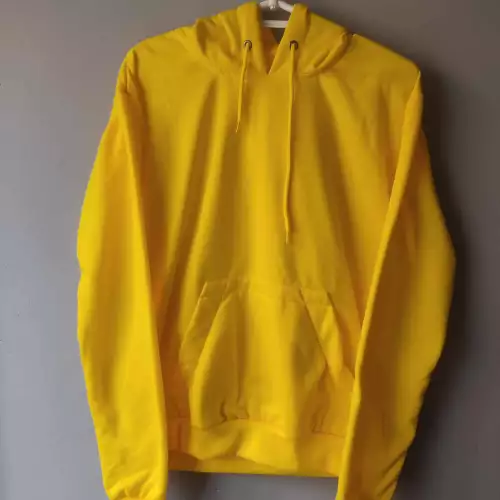 Buzo capota amarillo unisex algodón licrado