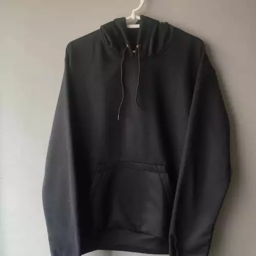 Buzo capota negro unisex algodón licrado