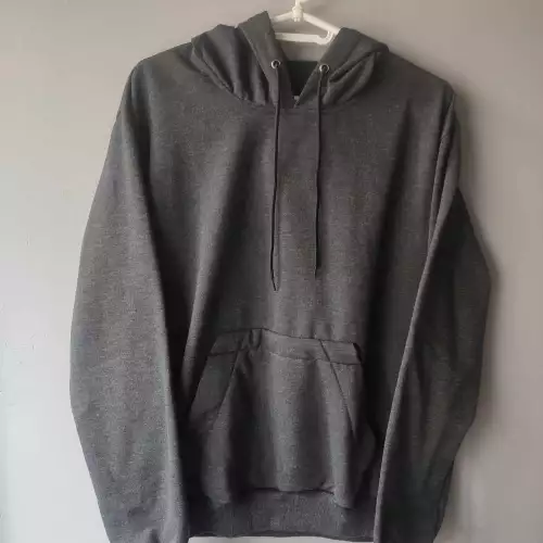 Buzo con capota gris ratón algodón licrado