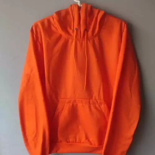 Buzo con capota naranja algodón licrado unisex