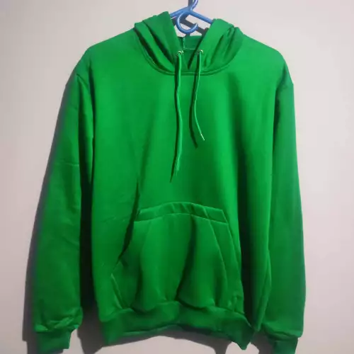 Buzo con capota verde cali algodón licrado unisex