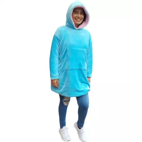 Buzo hoodie unisex piel de conejo con capota