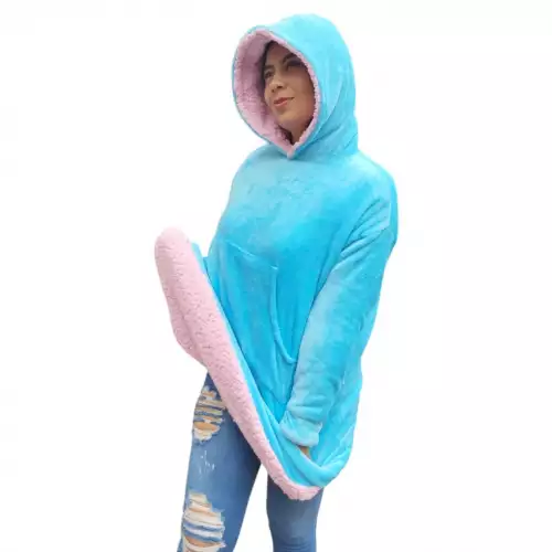 Buzo oversize doble con forro ovejero unisex largo