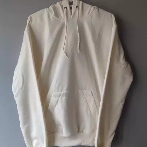 Buzo unisex beige algodón licrado con capota