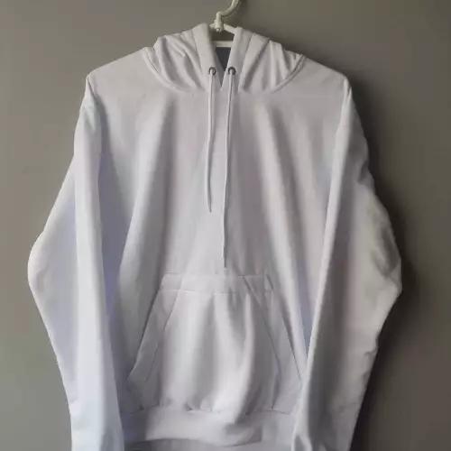 Buzo unisex con capota blanco algodón licrado