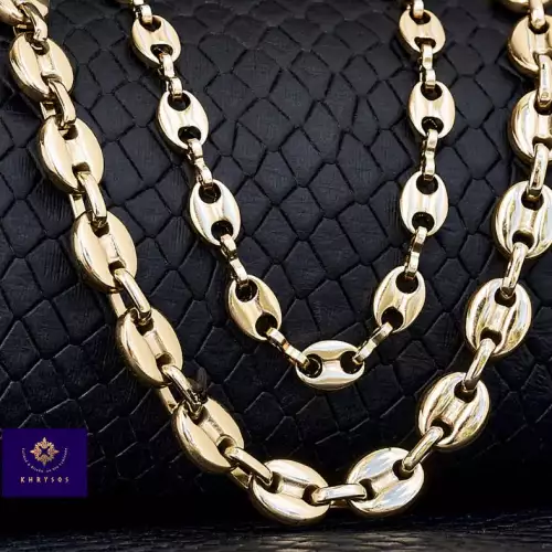 Cadena ancla oro laminado 18K 65 cm resistente
