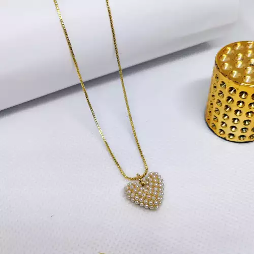 CADENA CORAZON PERLADO