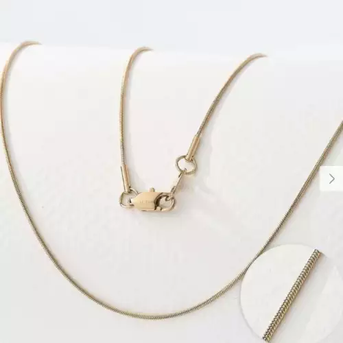 Cadena cordón mujer 1mm oro laminado 18k minimalista