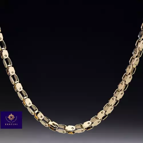 Cadena engranaje 6mm oro laminado 18k 65cm