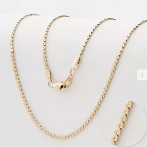 Cadena espiral mujer oro laminado 18k 45 cm garantía vida