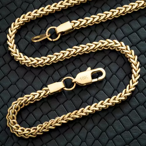 Cadena franco hombre oro laminado 18k 65cm