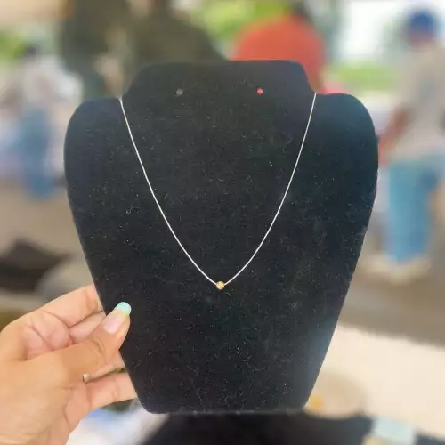 CADENA PLATA + DIJE BALIN ORO 18K