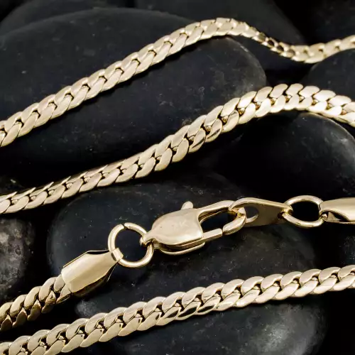 Cadena De Serpiente De Plata 925 1.3mm Longitud 45cm X1unidad