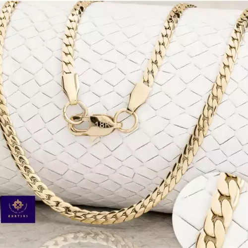 Cadena serpiente mujer 2mm oro laminado 18K