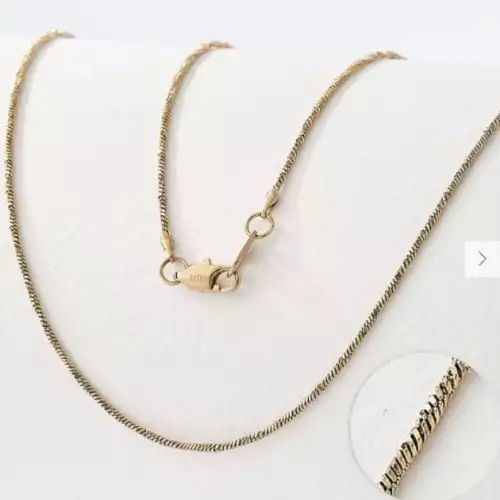 Cadena singapur mujer oro laminado 18k hipoalergénica