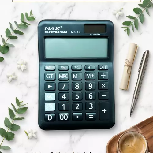 CALCULADORA MAX MX-12 PARA PARA OFICINA, CASA O ESTUDIO HERRAMIENTA DE GESTION MATEMATICA.