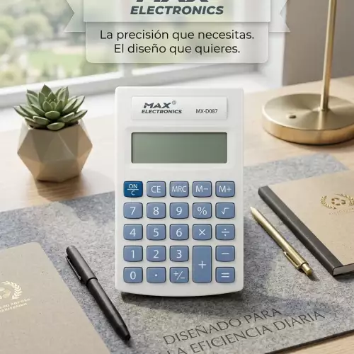 CALCULADORA PARA OFICINA Y HOGAR MAX D087 AHORRO INTELIGENTE