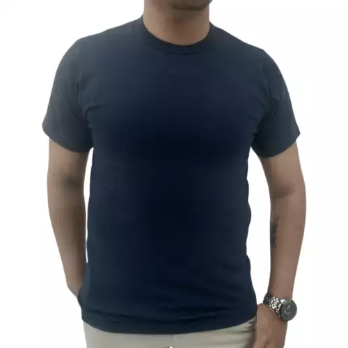 CAMISETA BASICA HOMBRE AZUL