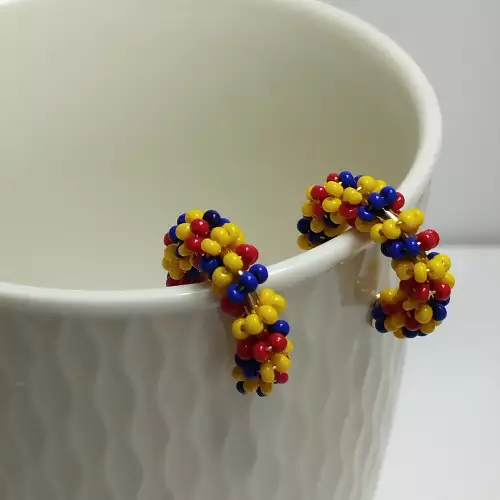 Candonga entorchada mostacilla Colombia acero dorado