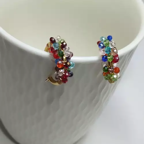 Candonga murano tonos surtidos acero dorado mediana