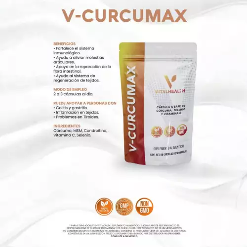 Cápsulas de cúrcuma para inflamación articular 60 unidades