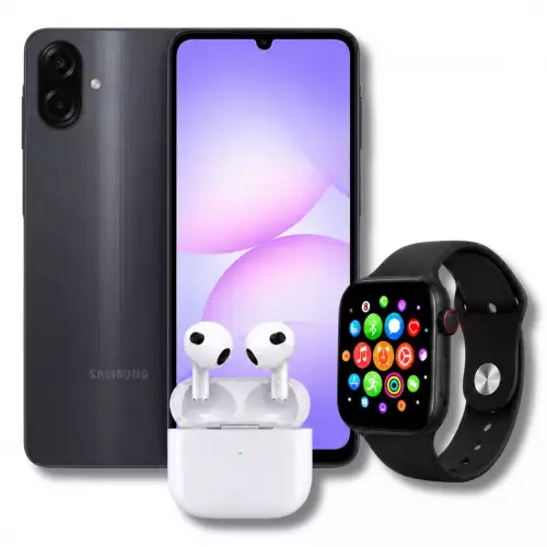 Celular A07 64GB Batería Larga Duración Negro + Obsequio Audífonos Y Smartwatch