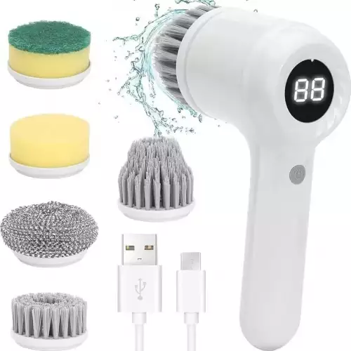Cepillo eléctrico de limpieza 5 en 1 recargable hogar cocina
