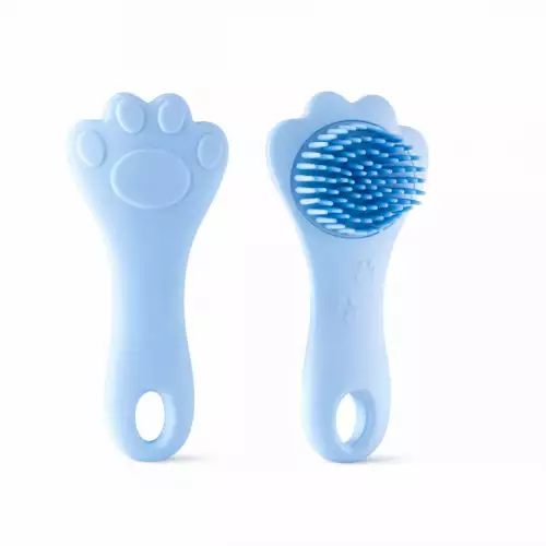 Cepillo sensorial para bebés de silicona masajeador azul