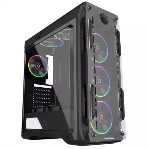 Chasis gaming Optical Black con 4 ventiladores ARGB